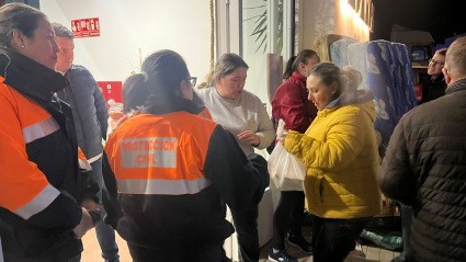 Protección Civil organiza el operativo de emergencias en la estación de trenes de Adamuz