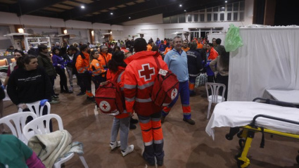 Imagen del hospital de campaña en Adamuz