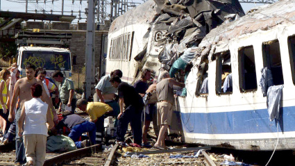 Accidente de tren en Villada (Palencia) de un Intercity que cubría la ruta Vigo-Hendaya