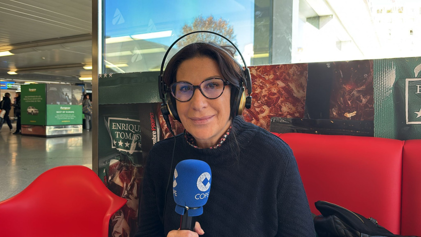 Pilar García de la Granja desde la estación de Atocha