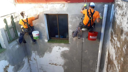 Los trabajos en altura son otra de sus especialidades