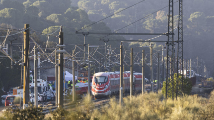 Cabecera del tren Iryo siniestrado en el accidente ferroviario ocurrido el pasado domingo