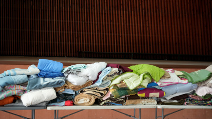 Caseta municipal de Adamuz donde se atendió a las víctimas del accidente ferroviario