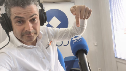 Gaspar Pedreño, en los estudios de COPE