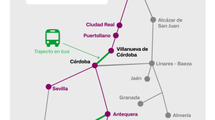 Plan Alternativo de RENFE para la circulación ferroviaria Madrid - Andalucía tras el accidente de trenes de Adamuz