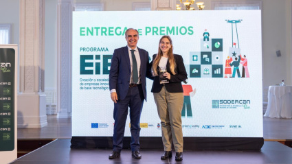 Elena Cavia, CEO de Panssari, en los premios Sodercan