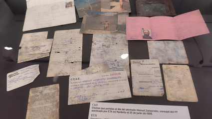 Efectos de Manuel Zamarreño el día de su atentado