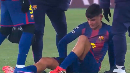 Pedri cae lesionado durante el Slavia de Praga - FC Barcelona
