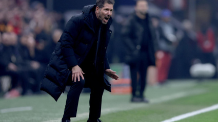 El entrenador del Atlético, Diego Simeone