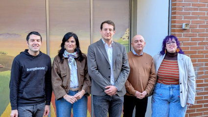 El candidato de CHA, Jorge Pueyo, en el acto de arranque de campaña.