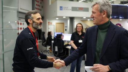 Rueda visita el 112 Galicia