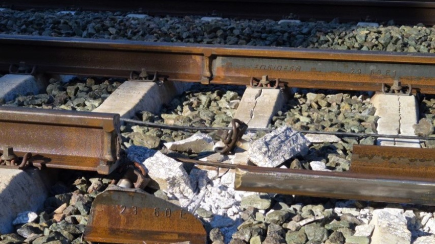 Vía fracturada en Adamuz