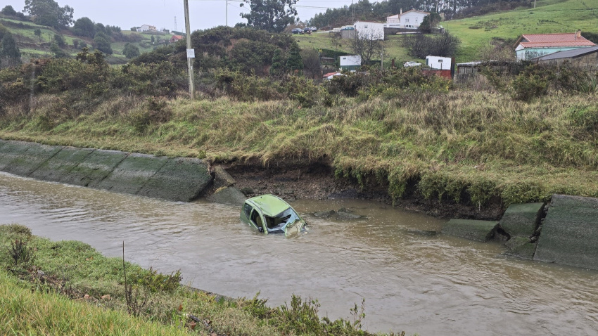 Una imagen del vehículo en el canal de Maqua desde otro ángulo