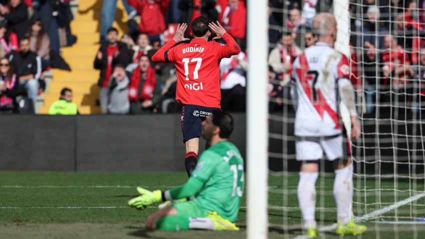 Budimir marca en Vallecas