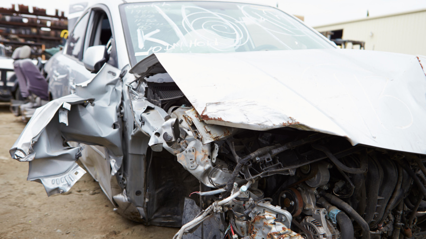 Imagen de recurso de un coche accidentado