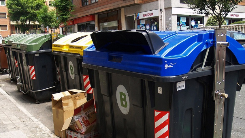 Contenedores de basura en Bilbao