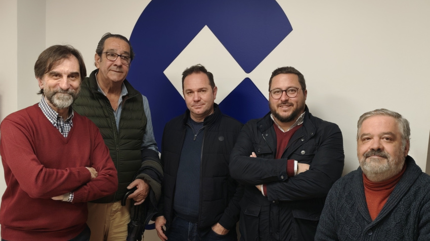 Gabriel Álvarez, Eduardo Fdez. Bobadilla, Manuel Martos, Rafael Fdez. Cantalejo y Enrique Barberá