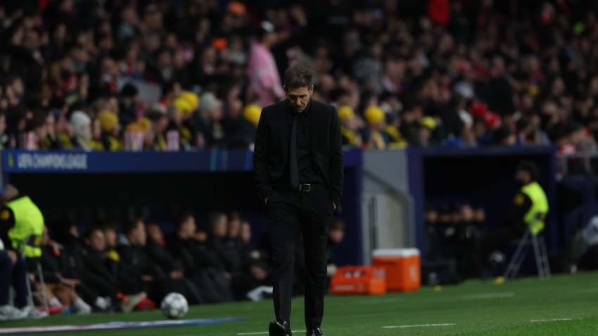 Simeone, durante el partido ante el Bodo Glimt