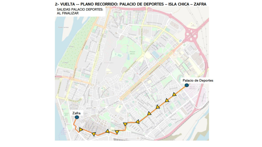 Itinerario de vuelta de la ruta 2