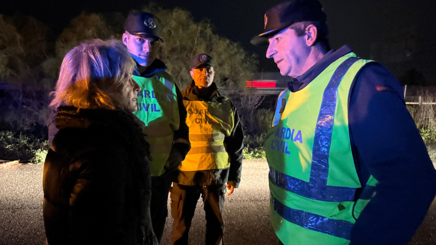 García-Pelayo en el Guadalete con un efectivo de seguridad