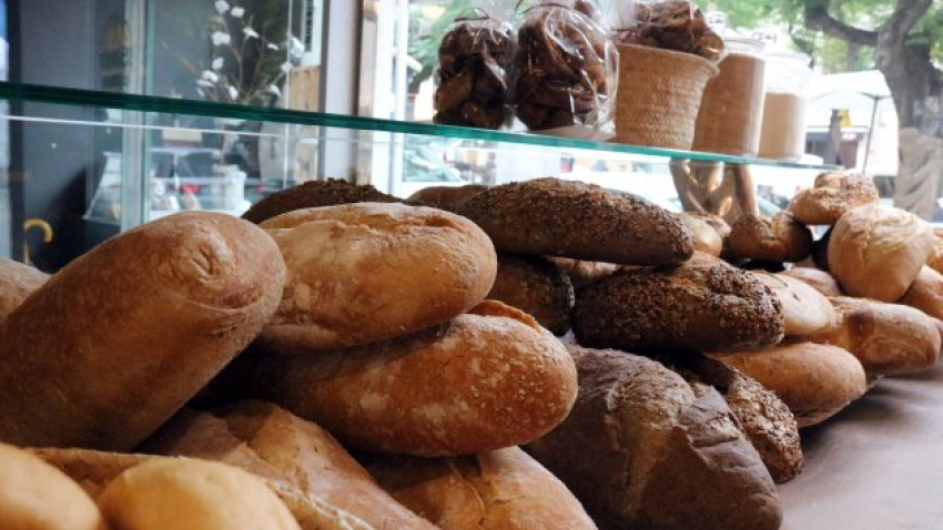 Barras de pan expuestas