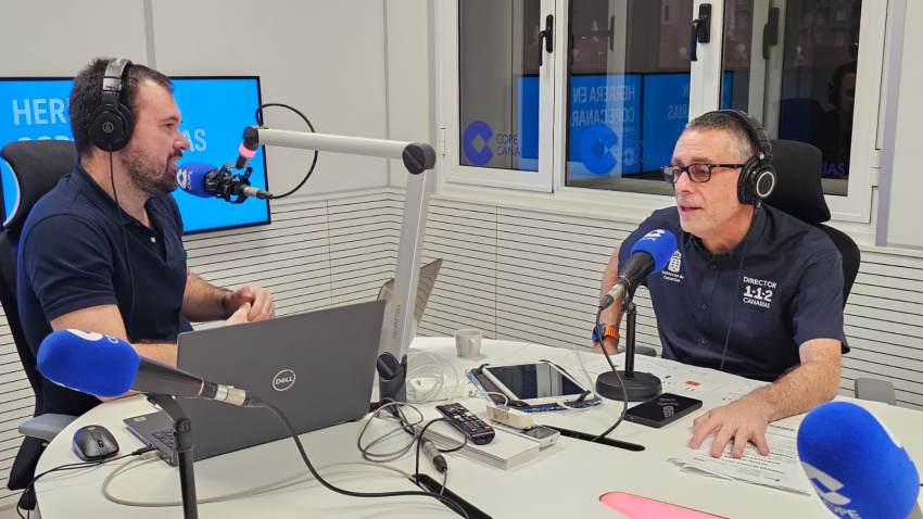 Moisés Sánchez, director del 112 Canarias, en los micrófonos de COPE