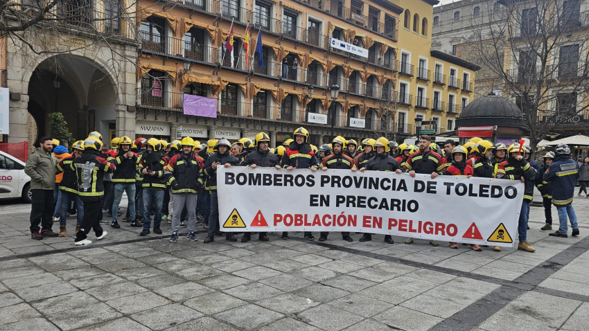 Reivindicación de bomberos en Toledo