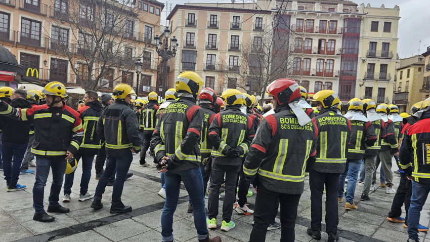 Reivindicación de bomberos en Toledo