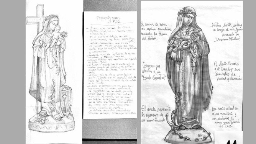 Diseño del proyecto de la estatua de Santa Rosa de Lima
