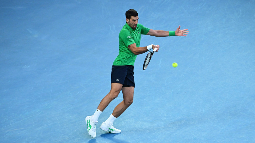 Novak Djokovic en la final del Open de Australia