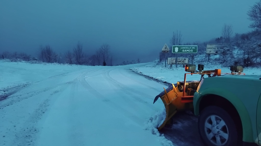 Nieve en A Montaña de Lugo