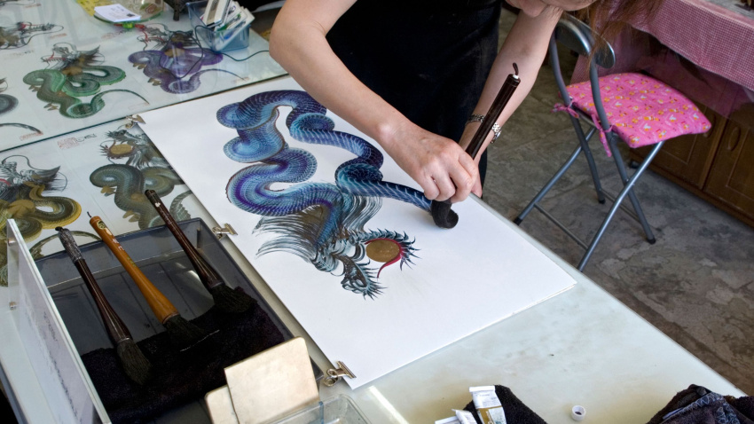 Fotografía recurso de un dragón