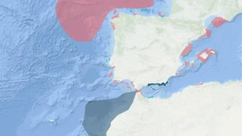 Zonas en torno a la Península Ibérica con este tipo de catalogación