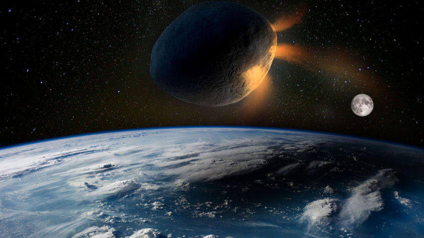 Un enorme asteroide impacta contra el planeta Tierra