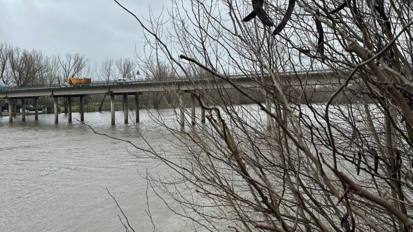 Río Alagón en Coria hace una semana