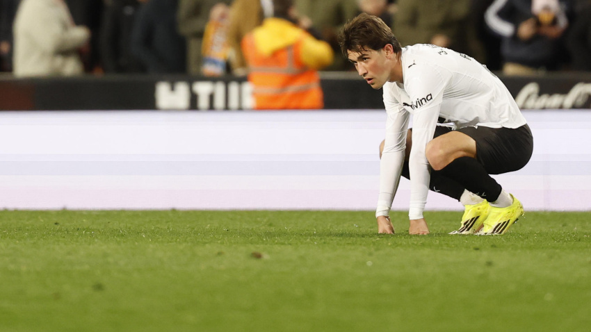 Jesús Vázquez, dolido con la derrota del Valencia contra el Athletic en Copa