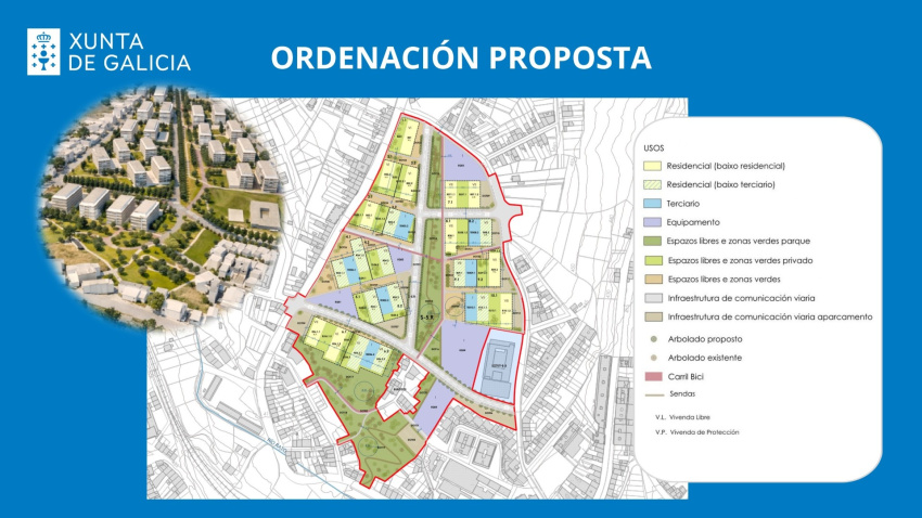Planos de la actuación promovida por la Xunta de Galicia
