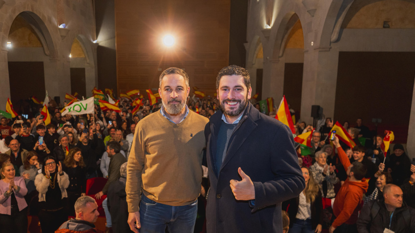 Nolasco y Abascal en la campaña electoral en Aragón