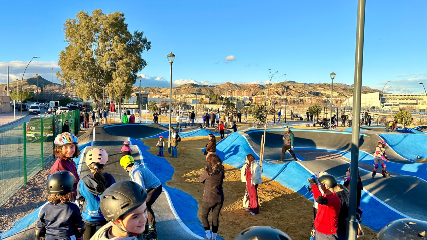 Circuitos del centro de deportes urbanos de Lorca durante su inauguración