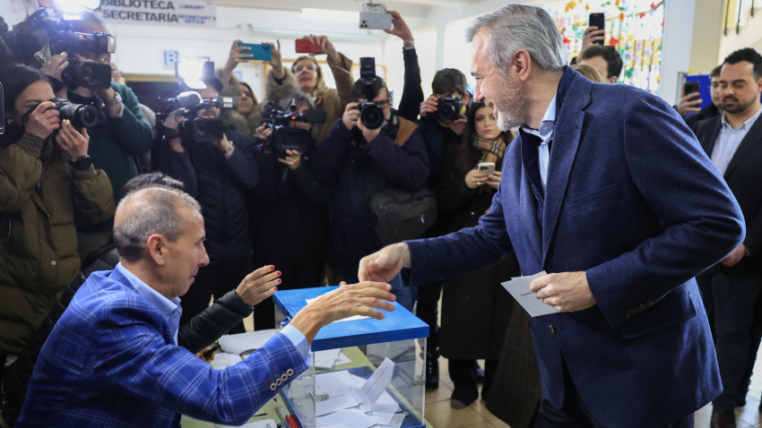 El candidato del PP a la Presidencia de Aragón, Jorge Azcón