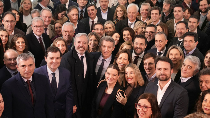 Imagen de Alberto Núñez Feijóo antes de celebrarse la Junta directiva nacional del PP tras las elecciones de Aragón