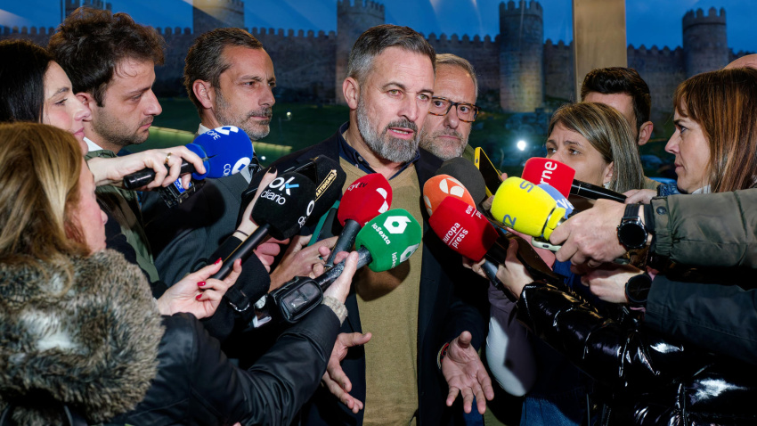 El presidente de Vox, Santiago Abascal