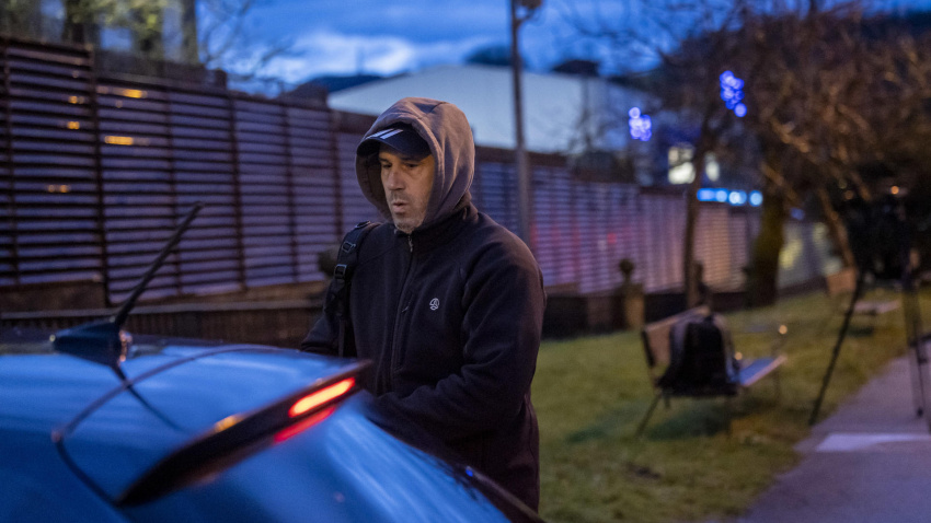 El exjefe de ETA, Garikoitz Aspiazu, Txeroki, a su salida este martes de la prisión de Martutene