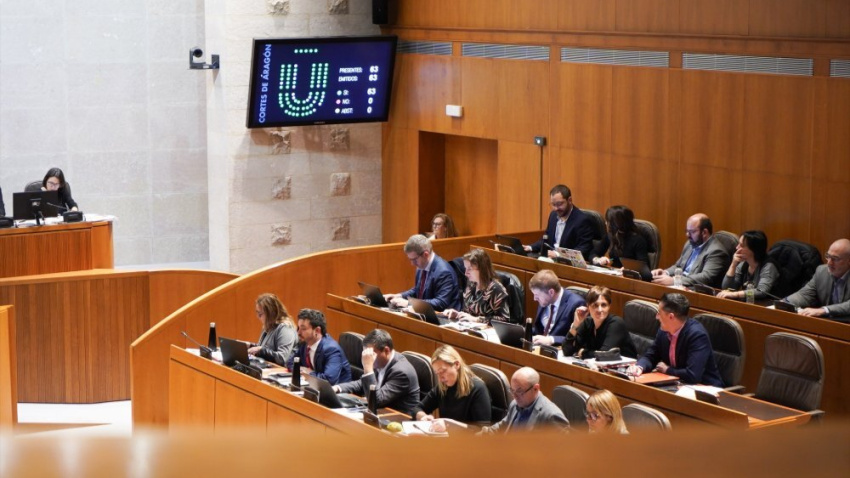 Salón de Plenos de las Cortes de Aragón
