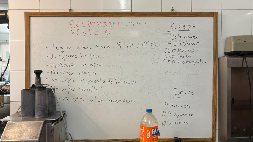 Tablón con normas Casa de los Obreros