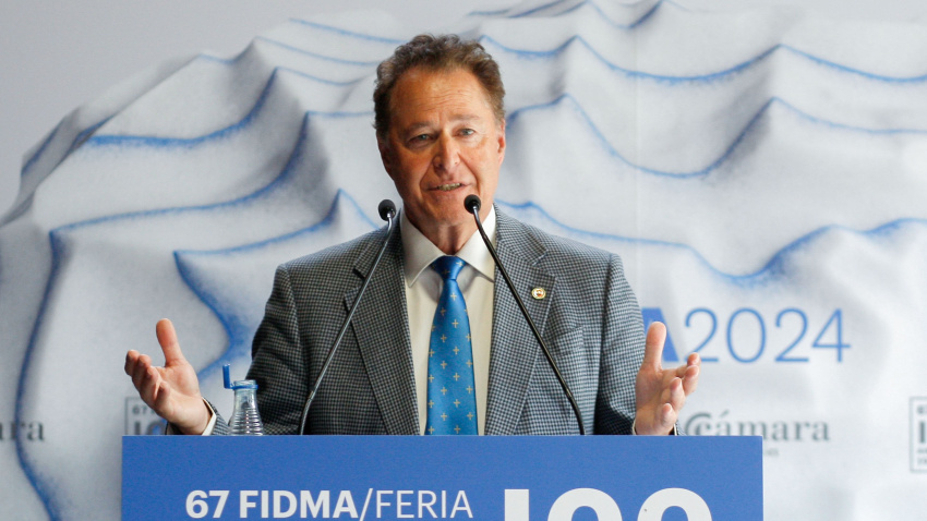 El presidente de la Cámara de Comercio de Gijón, Félix Baragaño