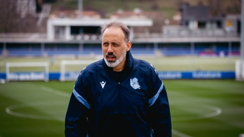 Pellegrino Matarazzo se prepara para  una nueva sesión de trabajo en Zubieta