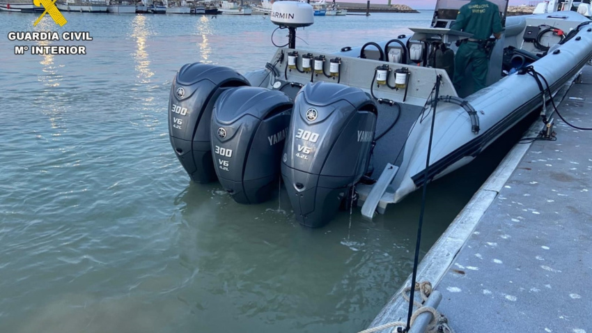 Narcolancha interceptada en Chipiona