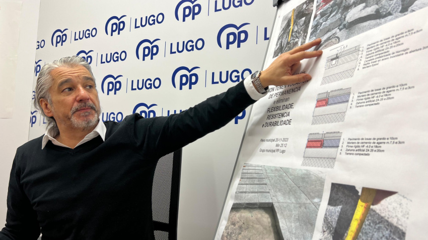 Ramón Cabarcos asegura que la situación del pavimento es una "hipoteca" para los lucenses