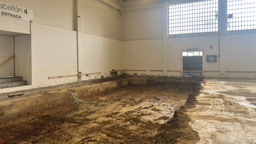 La actuación ya se está ejecutando en el interior de los pabellones